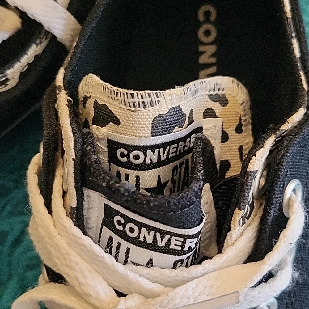 Converse black cheetah/leopard print size EUR32/Juniors 1 - Picture 6 of 7